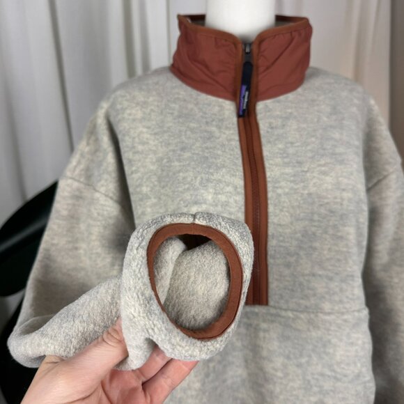 NWOT Patagonia Synchilla Fleece Marsupial Half Zip in Oatmeal Heather sz Large - Picture 6 of 8